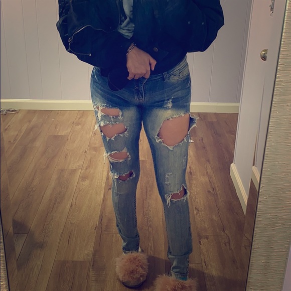 Light blue distressed Jeans - Picture 1 of 3